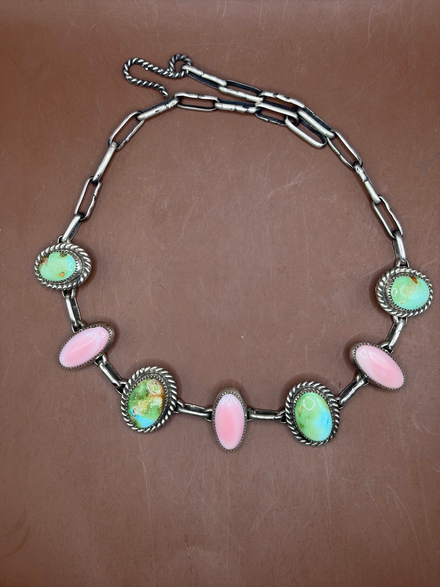 Pink Conch and Sonoran Gold Choker/Necklace