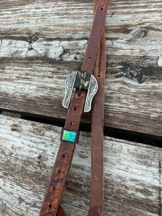 Brass Butterfly headstall buckle