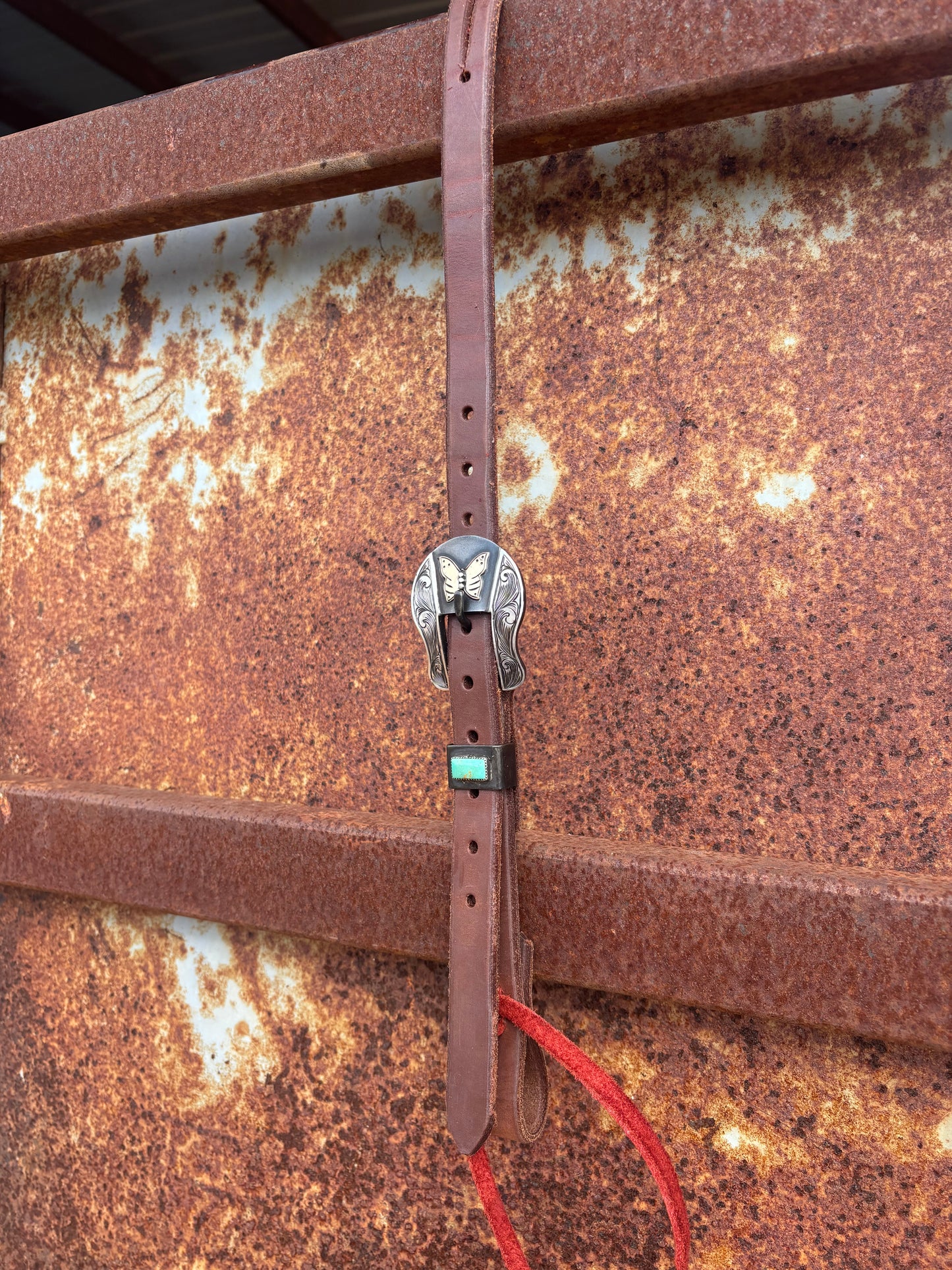 Turquoise Butterly Headstall buckle