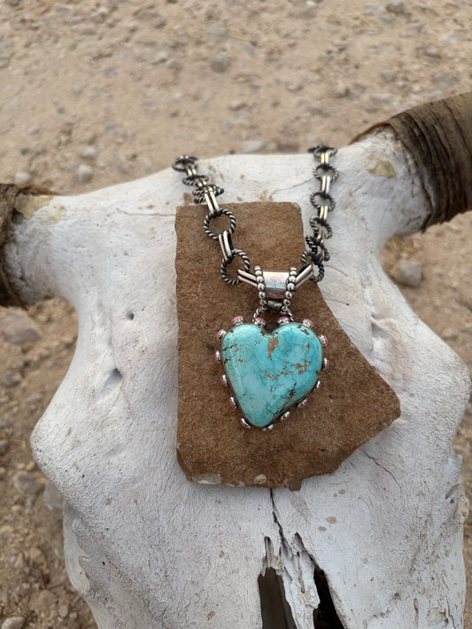 Lone Mountain and Pink Conch Heart