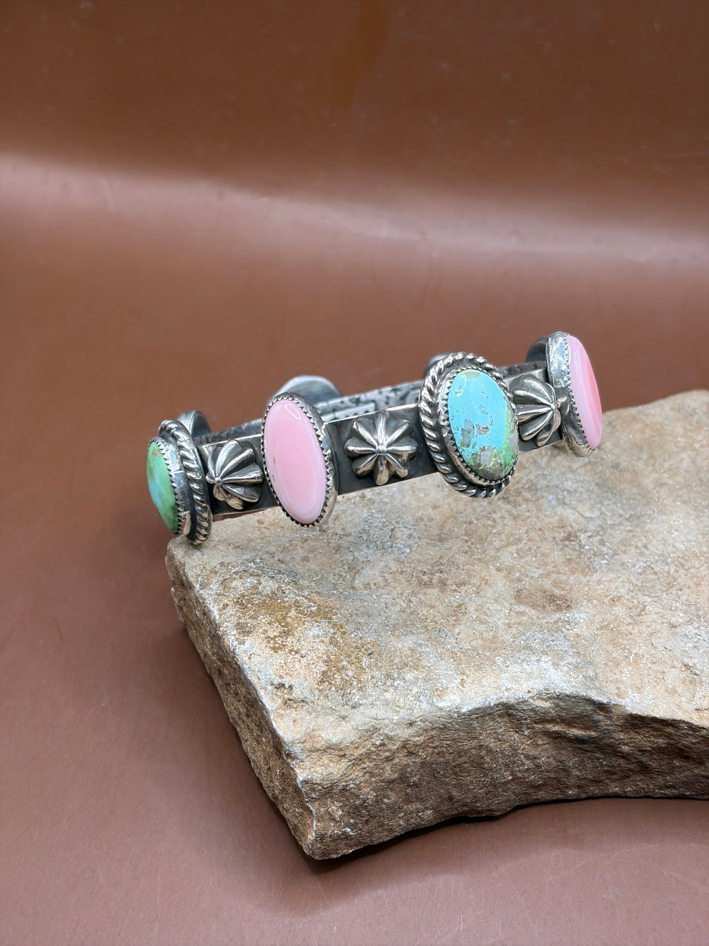 Sonoran Gold and Pink Conch Bangle