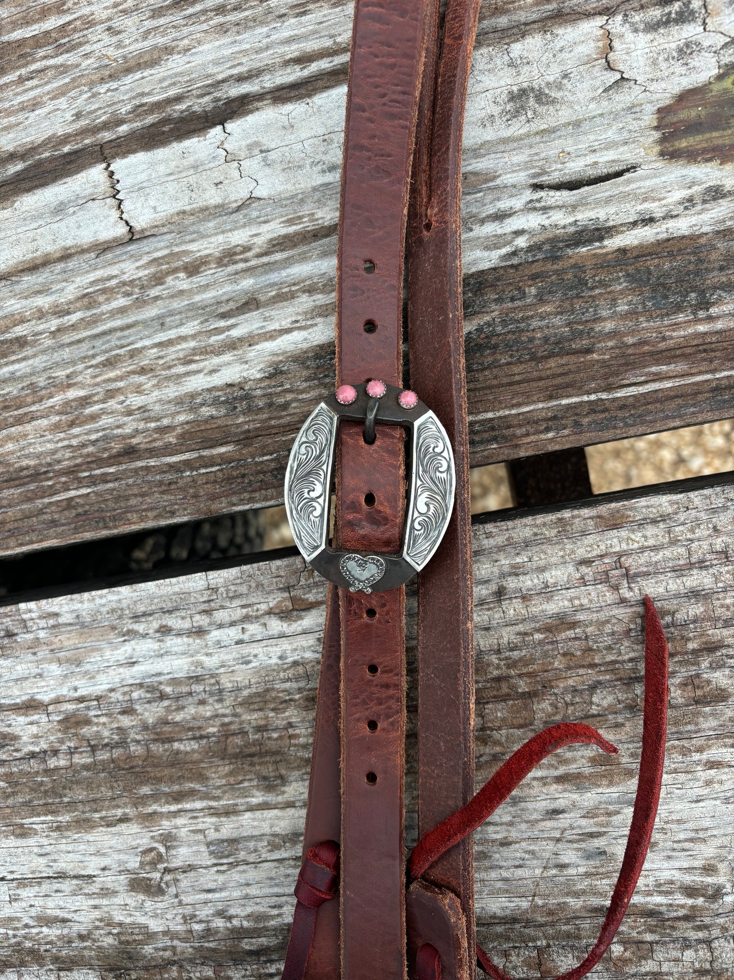 Pink Heart Headstall Buckle