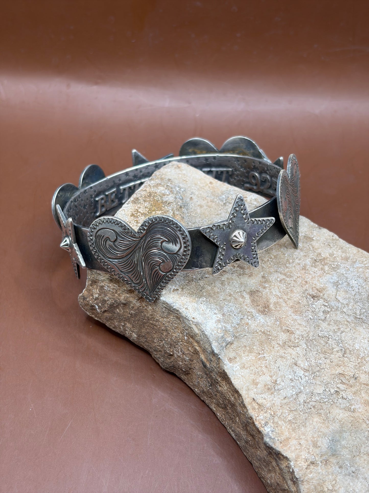 Hand Engraved Hearts and Stars