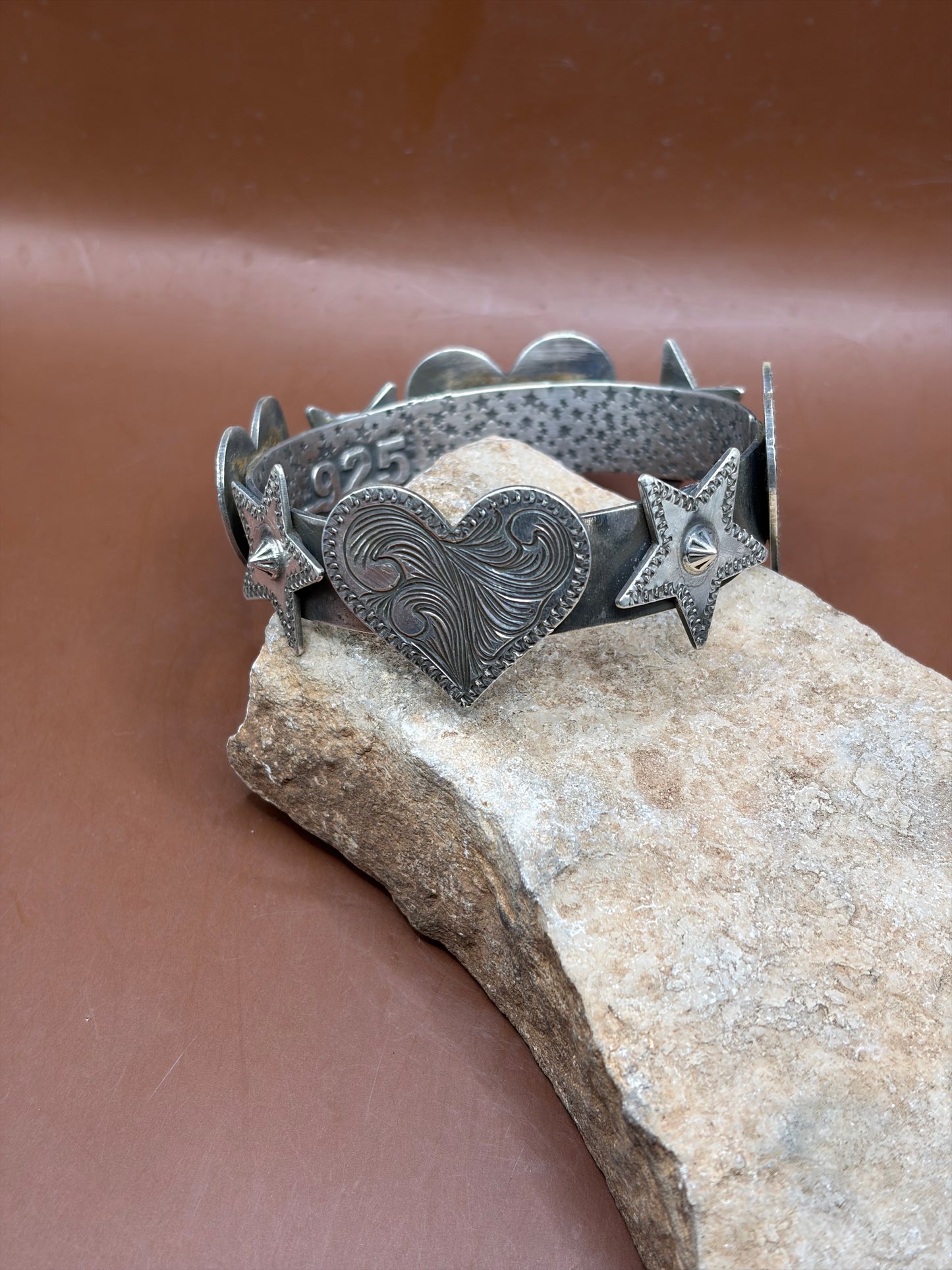 Hand Engraved Hearts and Stars