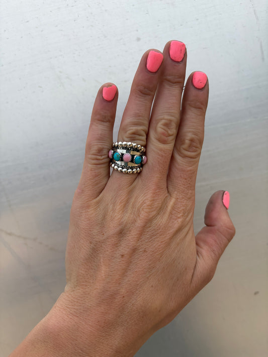 Pink conch and Kingman ring