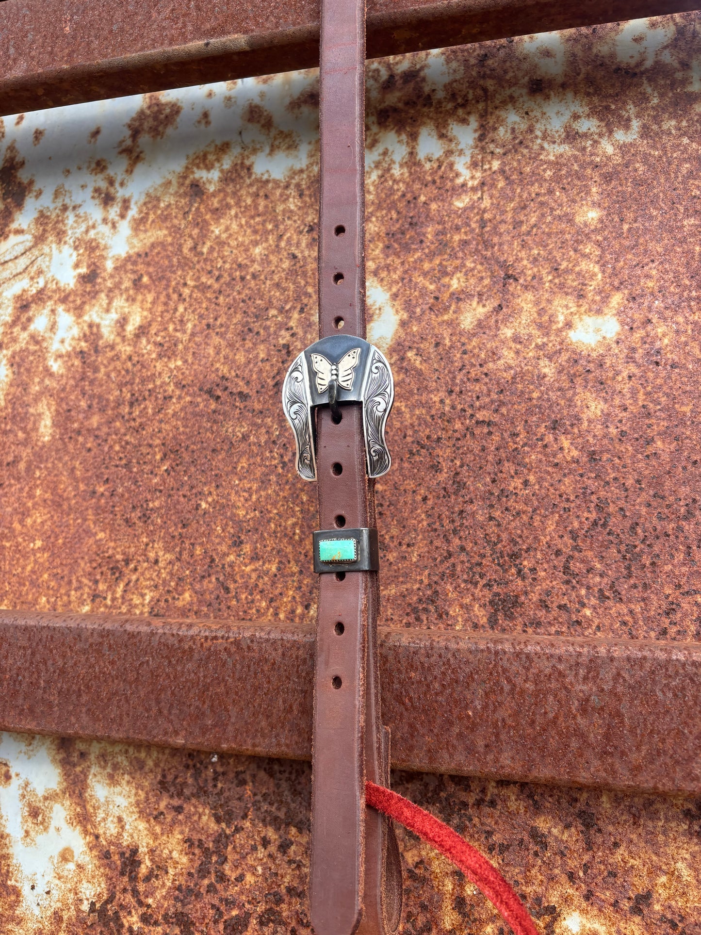Turquoise Butterly Headstall buckle