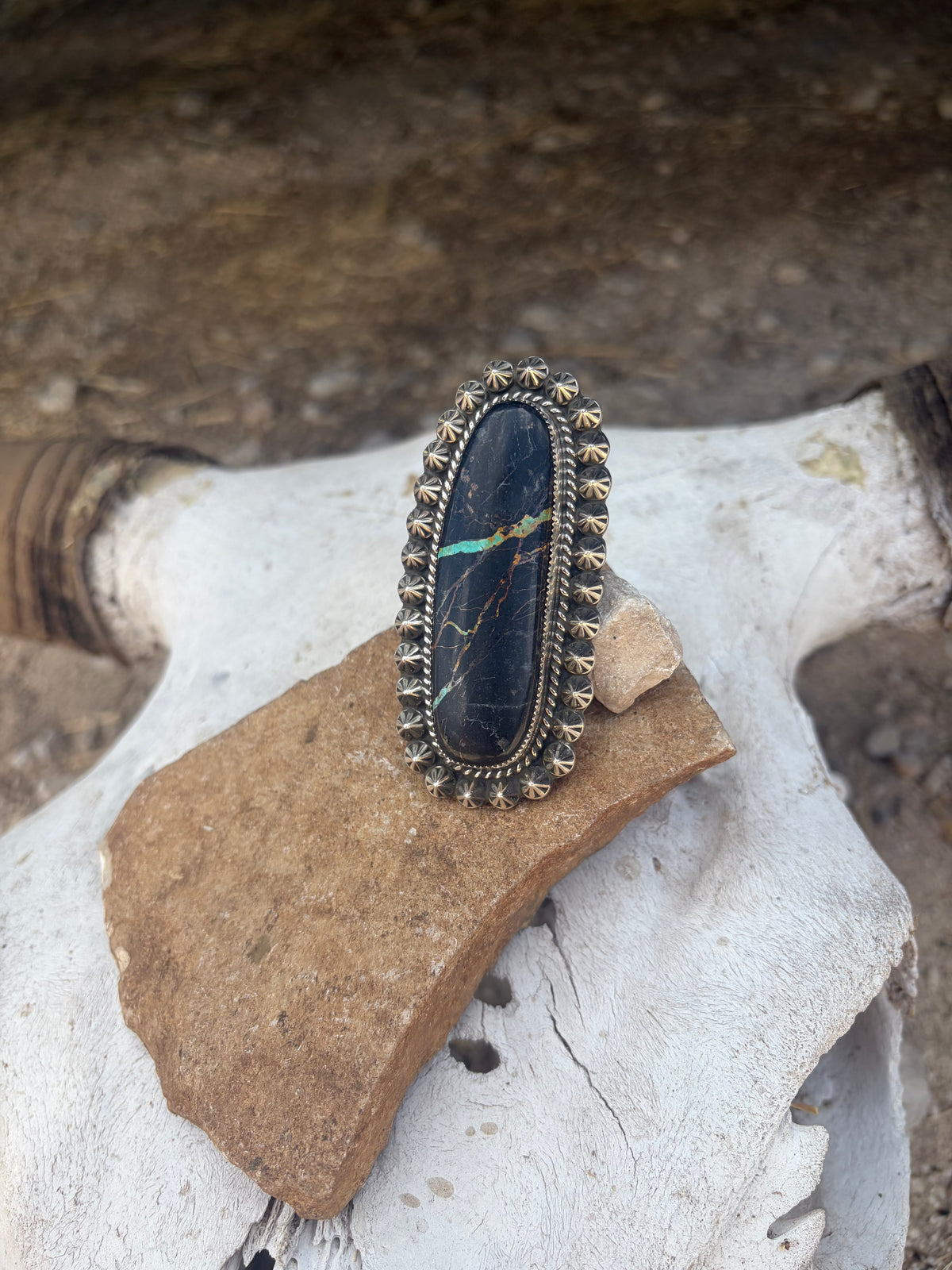Black Jack Adjustable Ring