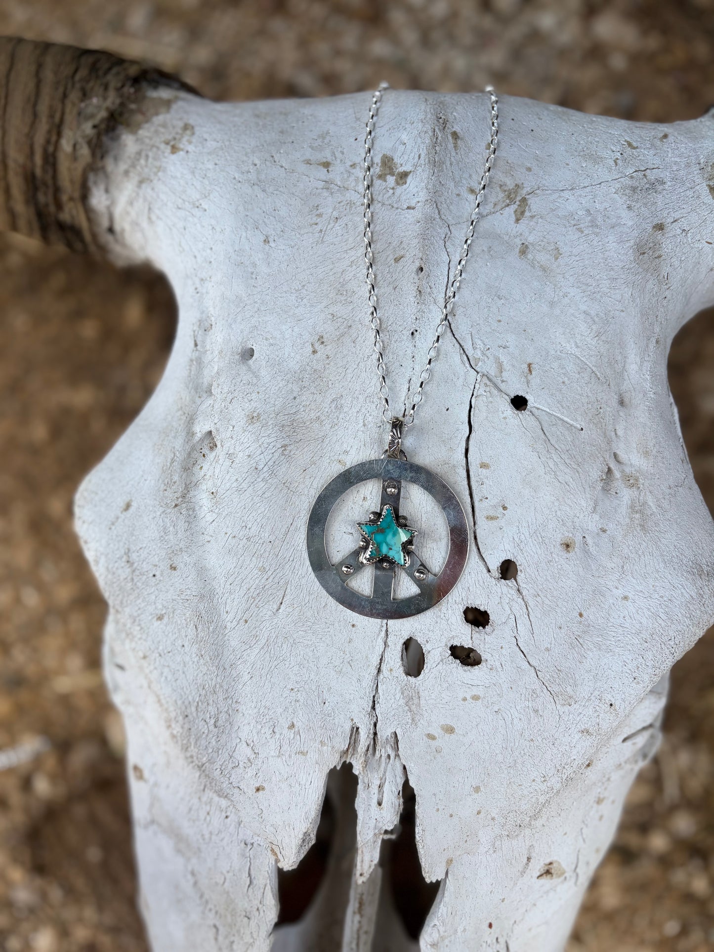 Sierra Belle Star Peace Sign Pendant