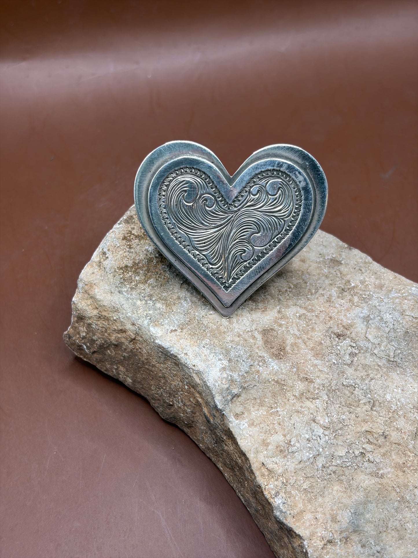 Hand Engraved Adjutable Ring