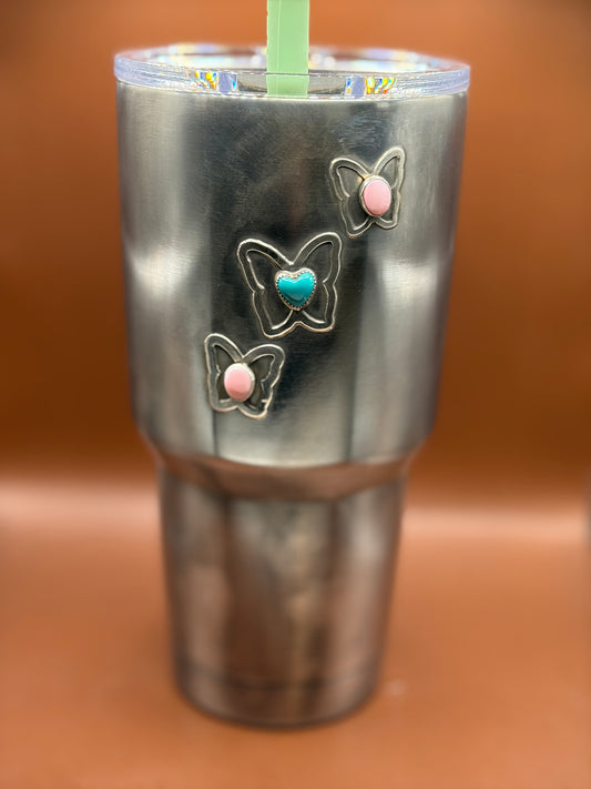 Kingman Mine and Pink Conch Triple Butterfly