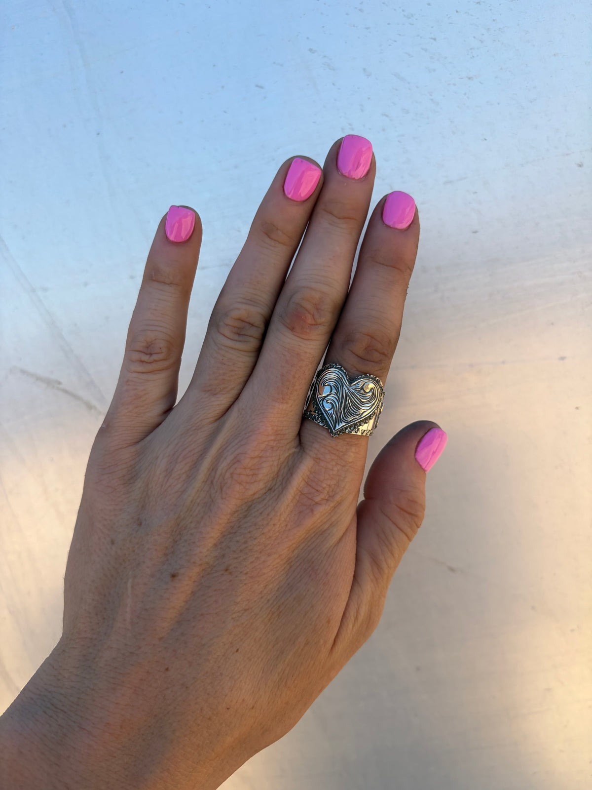 Engraved Heart heart Ring