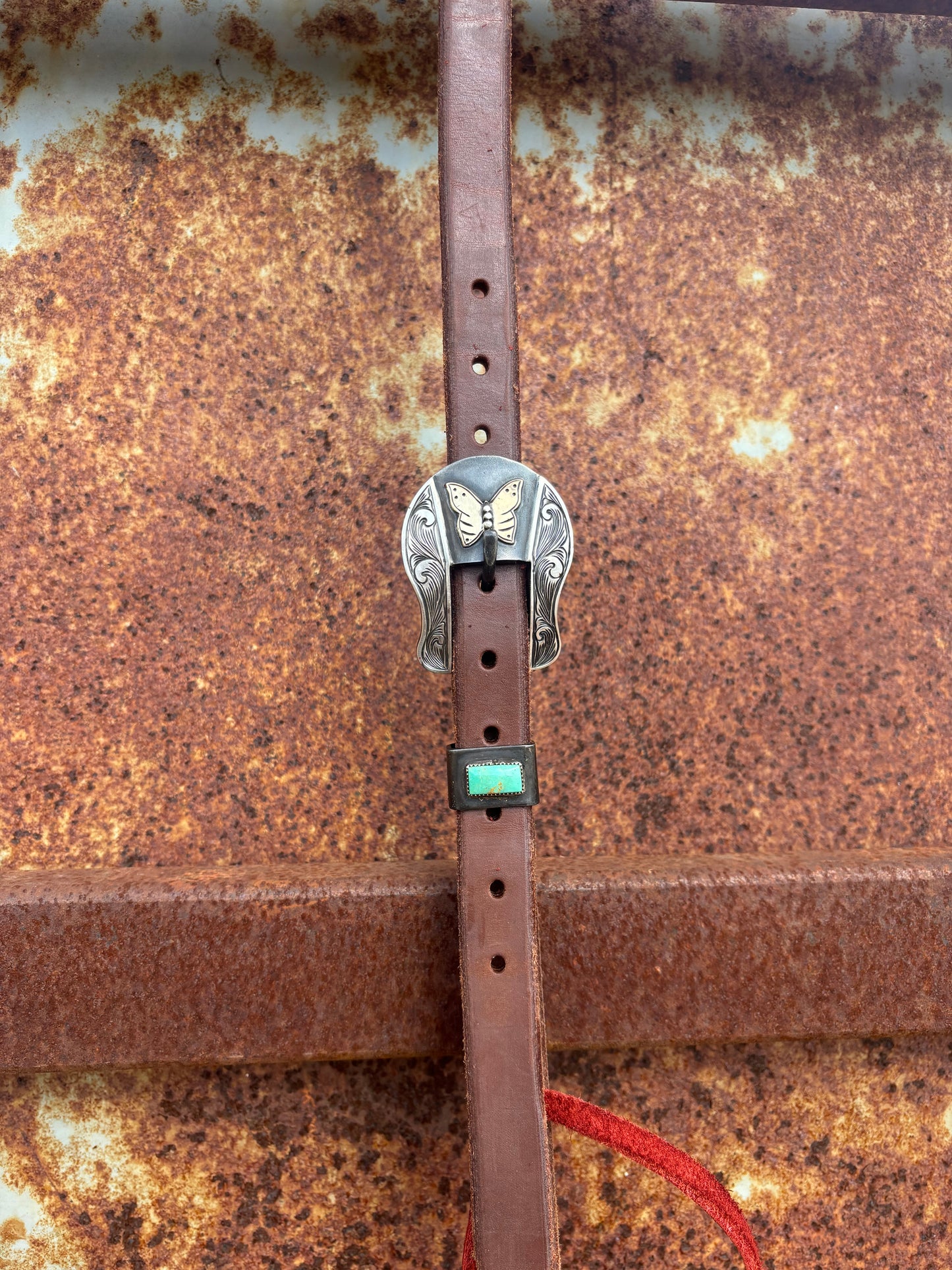 Turquoise Butterly Headstall buckle