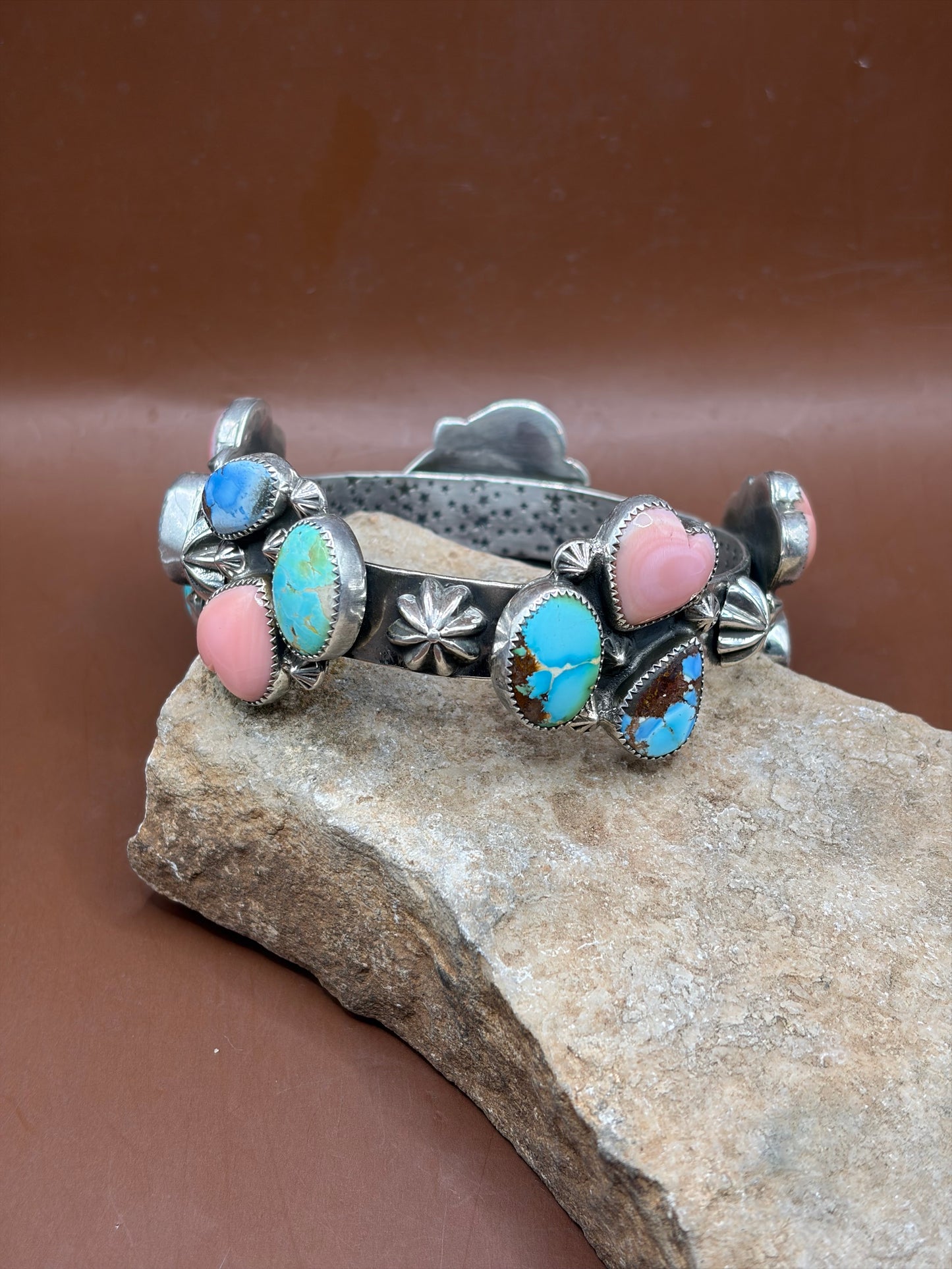 Sonoran Gold, Pink Conch and Golden Hills Bangle