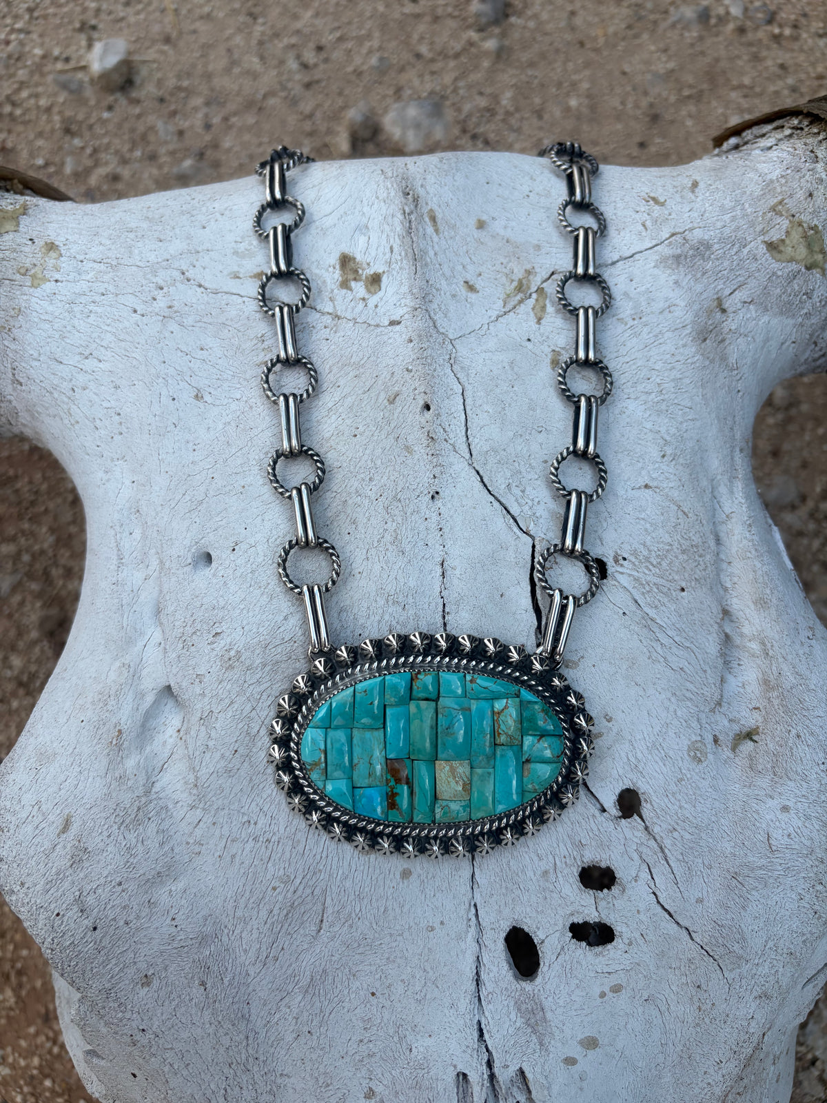 Kingman Mine Cobble Stone Necklace