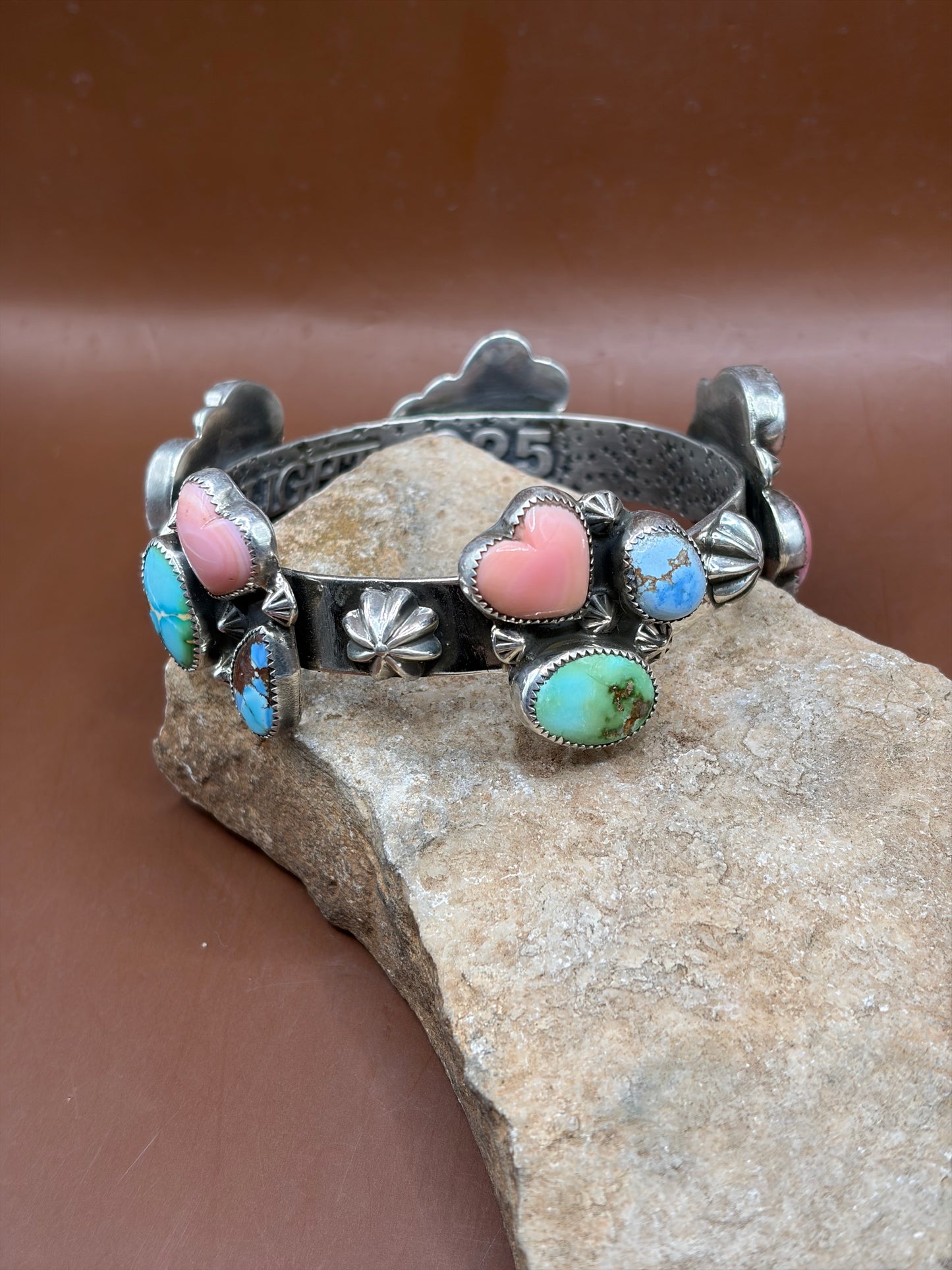 Sonoran Gold, Pink Conch and Golden Hills Bangle
