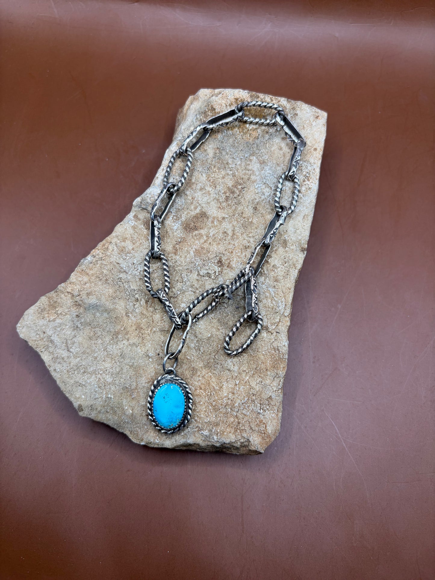 Hand Stamped and Handmade Paperclip Chain Bracelet