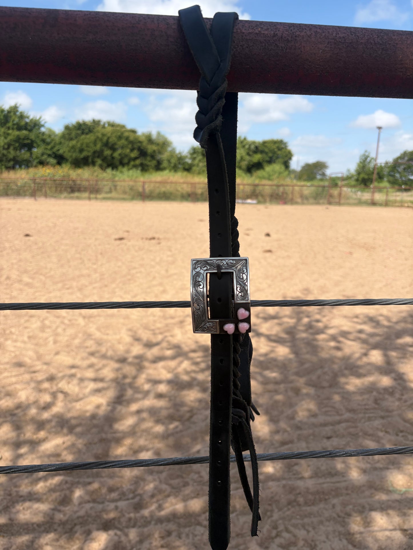 Pink Conch Heart Headstall Buckle