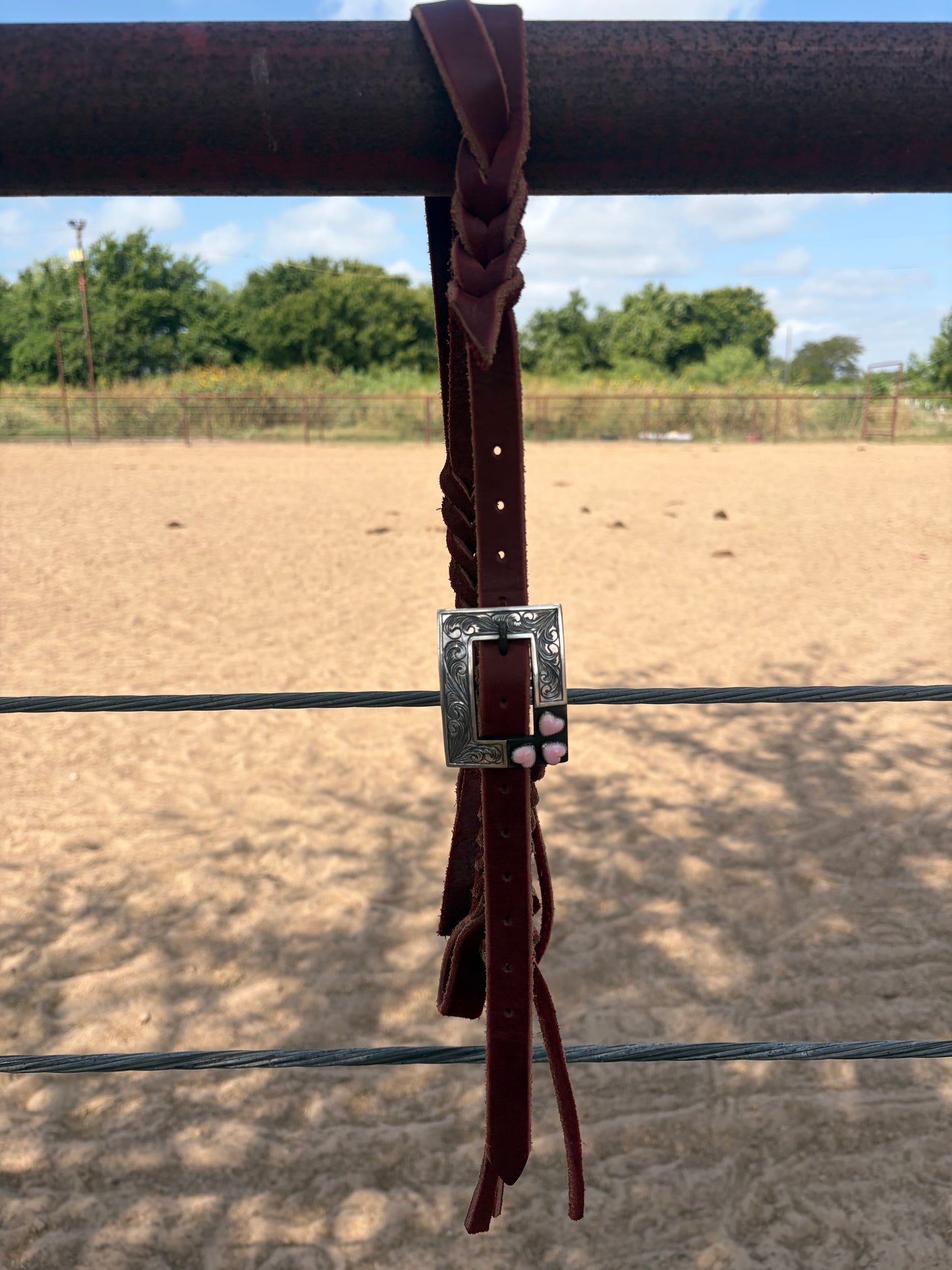 Pink Conch Heart Headstall Buckle