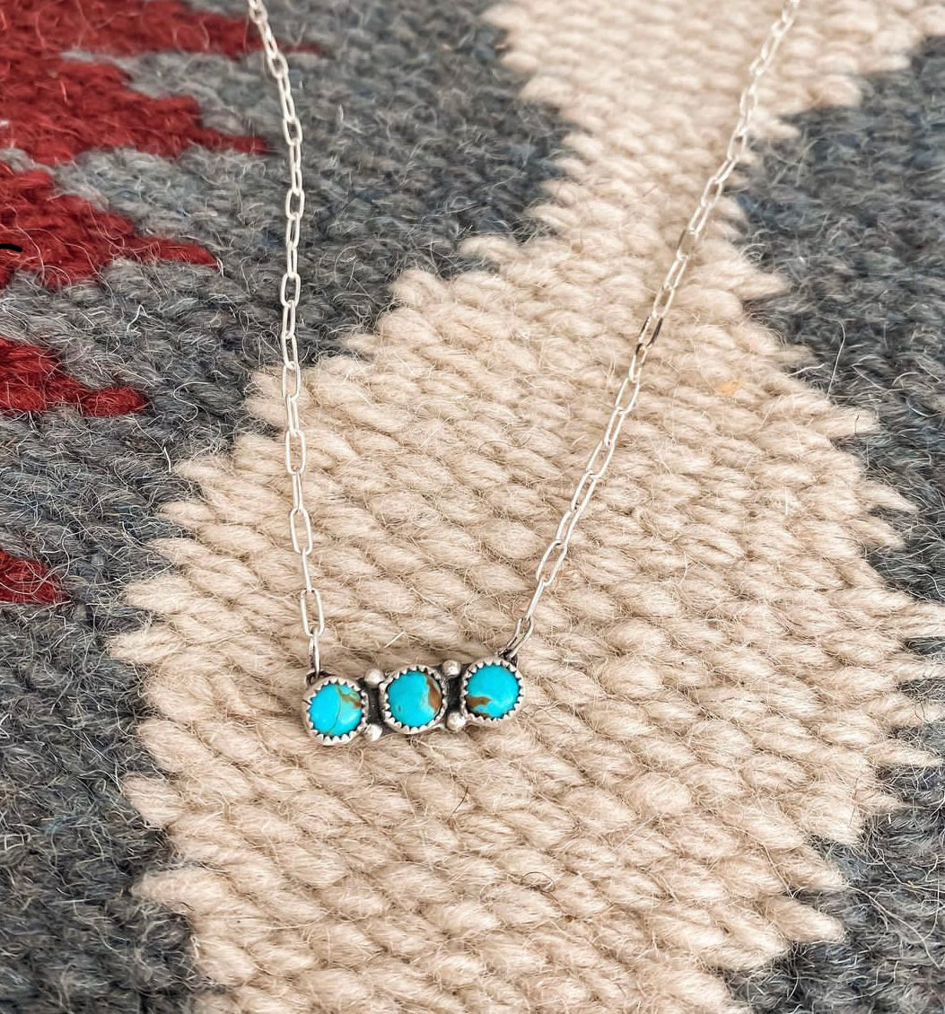 Turquoise bar necklace